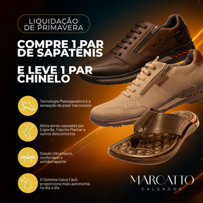 Kit Pegada Sapatênis Ortopédico + Chinelo Massageador [Envio Nacional]